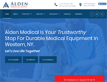 Tablet Screenshot of aldenmedicalsupply.com